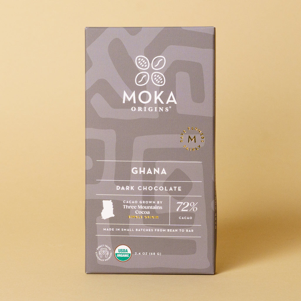 Ghana 72% Dark Chocolate bar, front of package
